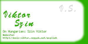 viktor szin business card